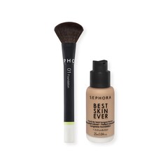 Pennello per fondotinta 01 + Fondotinta Best Skin Ever, SEPHORA COLLECTION